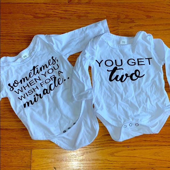 Other - Cute Twin Body Suits 3-6 months